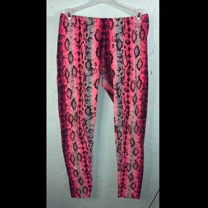 Colorful snake print leggings